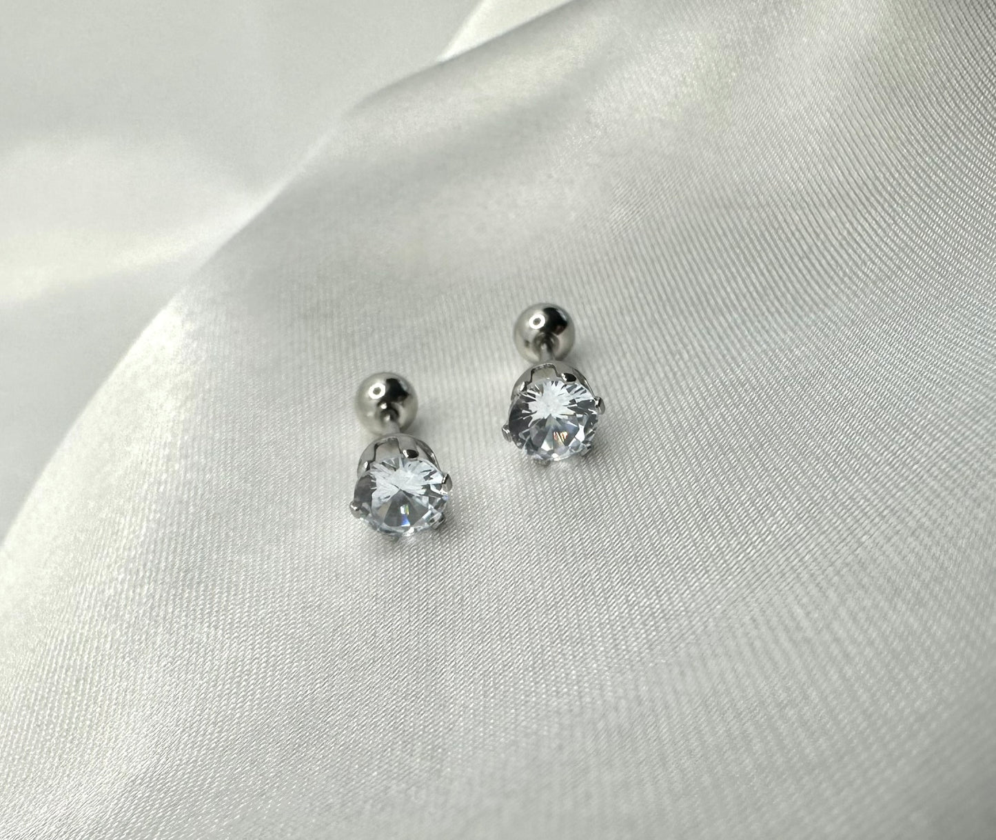 Starlight CZ- Classic Stud Earrings