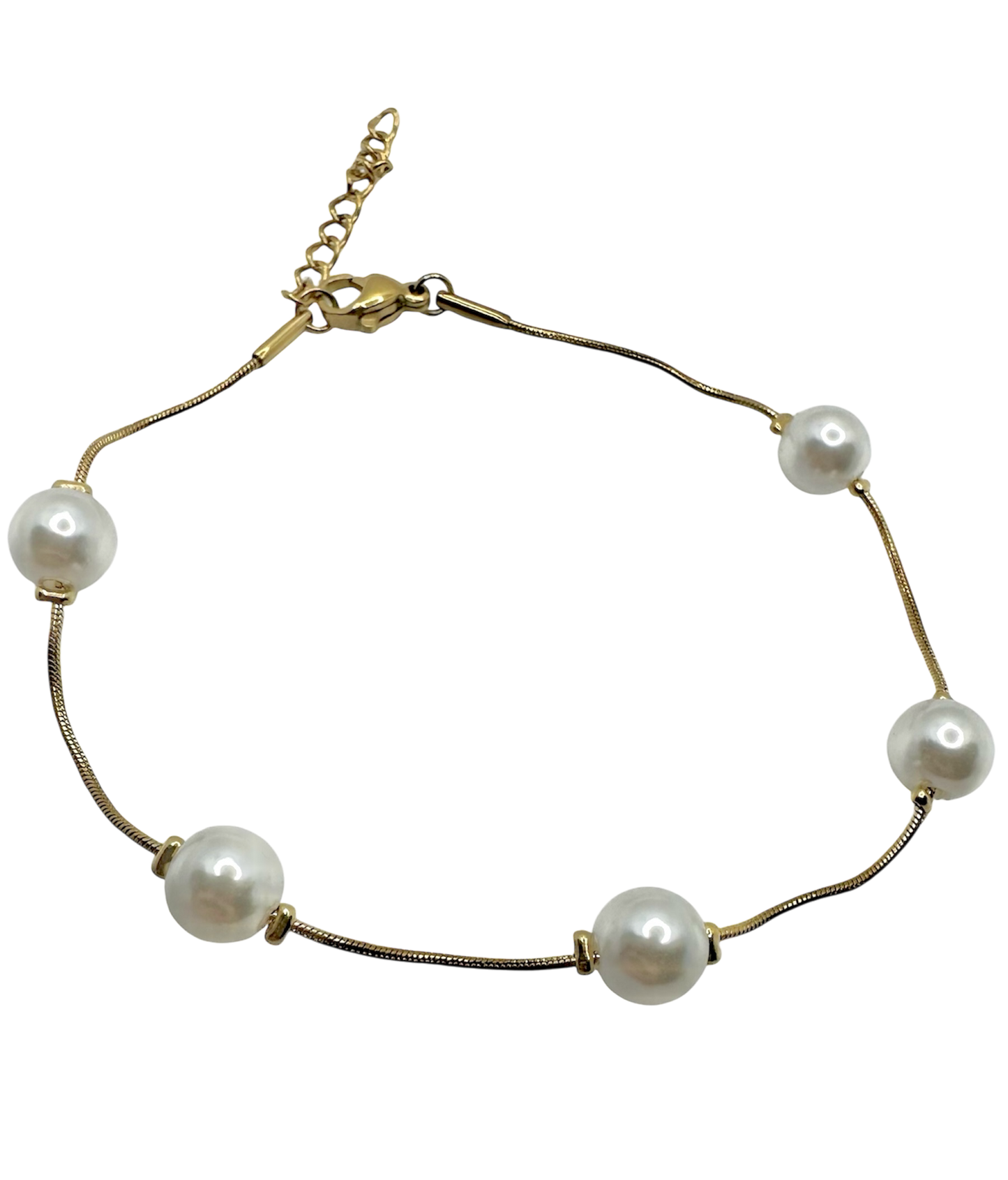 Lustrous Pearl Wave Bracelet